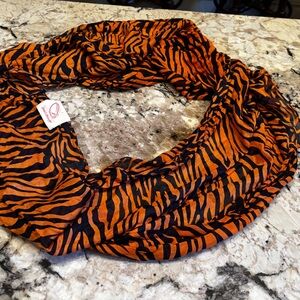 Orange and Black Zebra Print Scarf